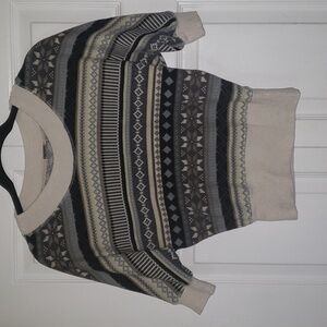 Poof Girl girls crop multicolor longsleeves sweater size Medium